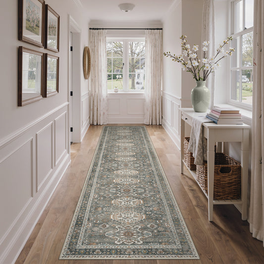 KUETH  Area Rugs Machine Washable Rugs for Living Room, Non Slip Throw Rug with Rubber Backing, Rug for Entryway、Bedroom、Kitchen、Floor and Dining Room