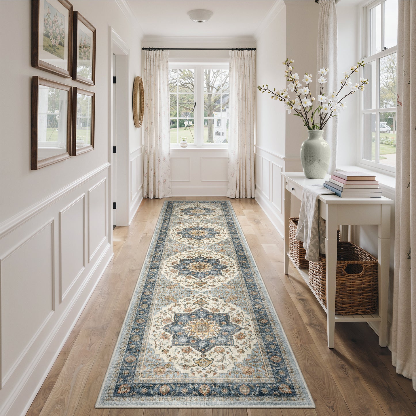 KUETH  Area Rugs Machine Washable Rugs for Living Room, Non Slip Throw Rug with Rubber Backing, Rug for Entryway、Bedroom、Kitchen、Floor and Dining Room