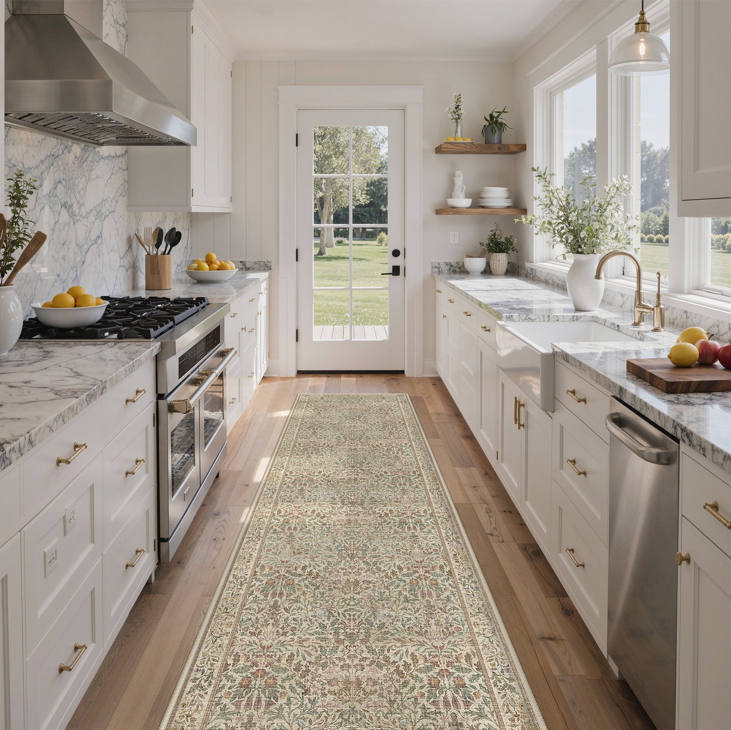 KUETH  Area Rugs Machine Washable Rugs for Living Room, Non Slip Throw Rug with Rubber Backing, Rug for Entryway、Bedroom、Kitchen、Floor and Dining Room
