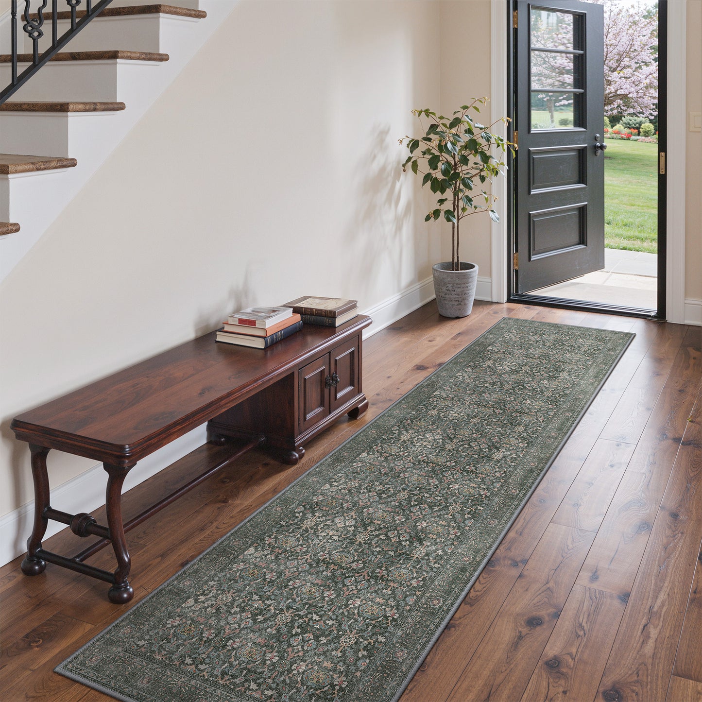 KUETH  Area Rugs Machine Washable Rugs for Living Room, Non Slip Throw Rug with Rubber Backing, Rug for Entryway、Bedroom、Kitchen、Floor and Dining Room