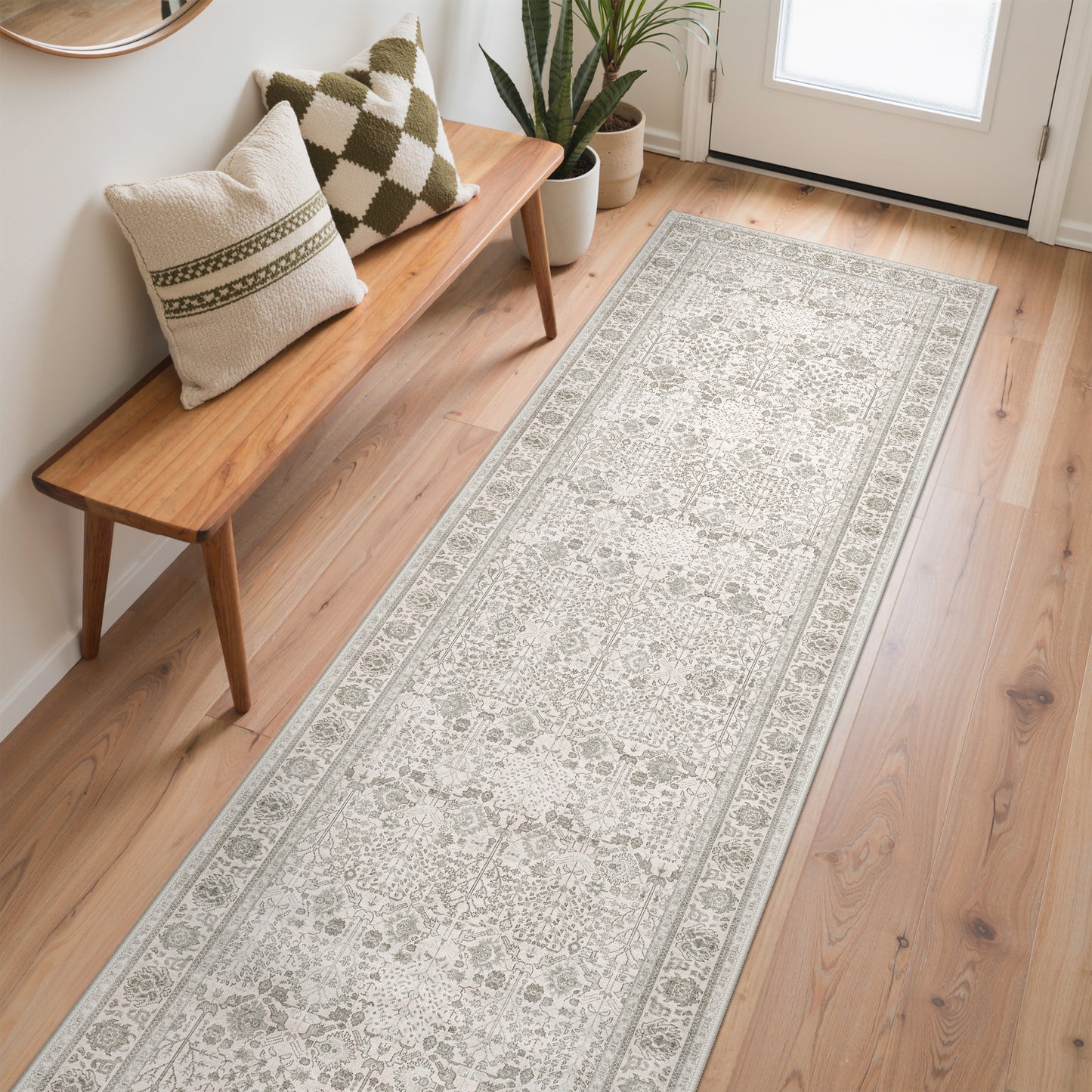 KUETH  Area Rugs Machine Washable Rugs for Living Room, Non Slip Throw Rug with Rubber Backing, Rug for Entryway、Bedroom、Kitchen、Floor and Dining Room