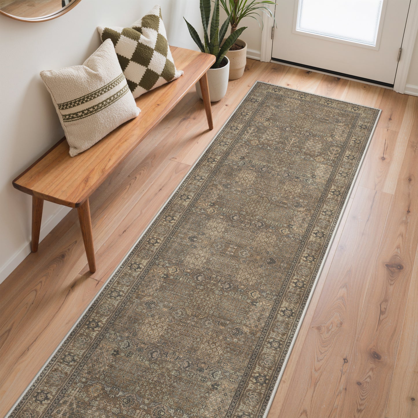 KUETH  Area Rugs Machine Washable Rugs for Living Room, Non Slip Throw Rug with Rubber Backing, Rug for Entryway、Bedroom、Kitchen、Floor and Dining Room