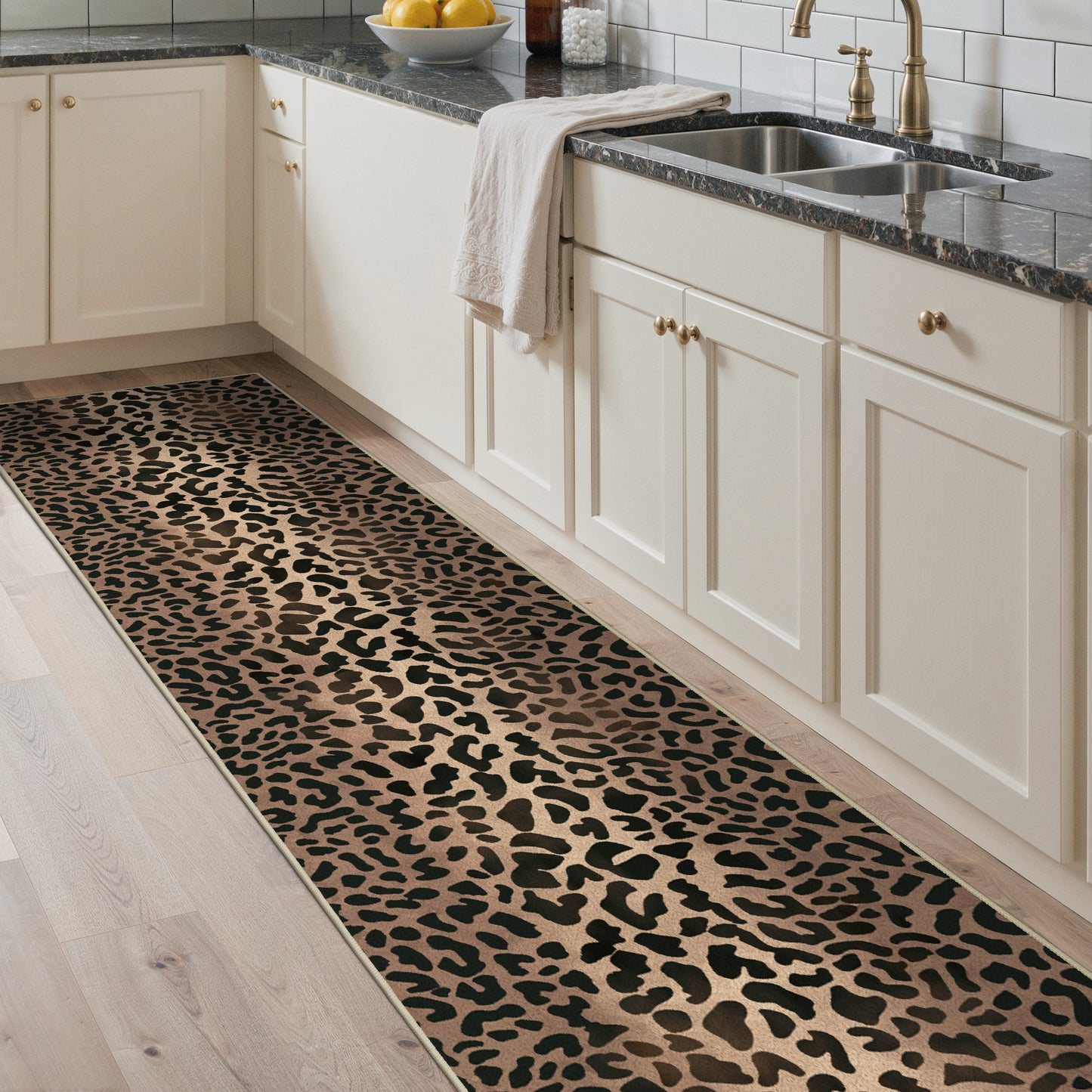 KUETH 5x7 Panthera Area Rugs Machine Washable Rugs for Living Room, Non Slip Flat Pile Rug with Rubber Backing, Modern Rug for Entryway Bedroom Dining Room Home Office