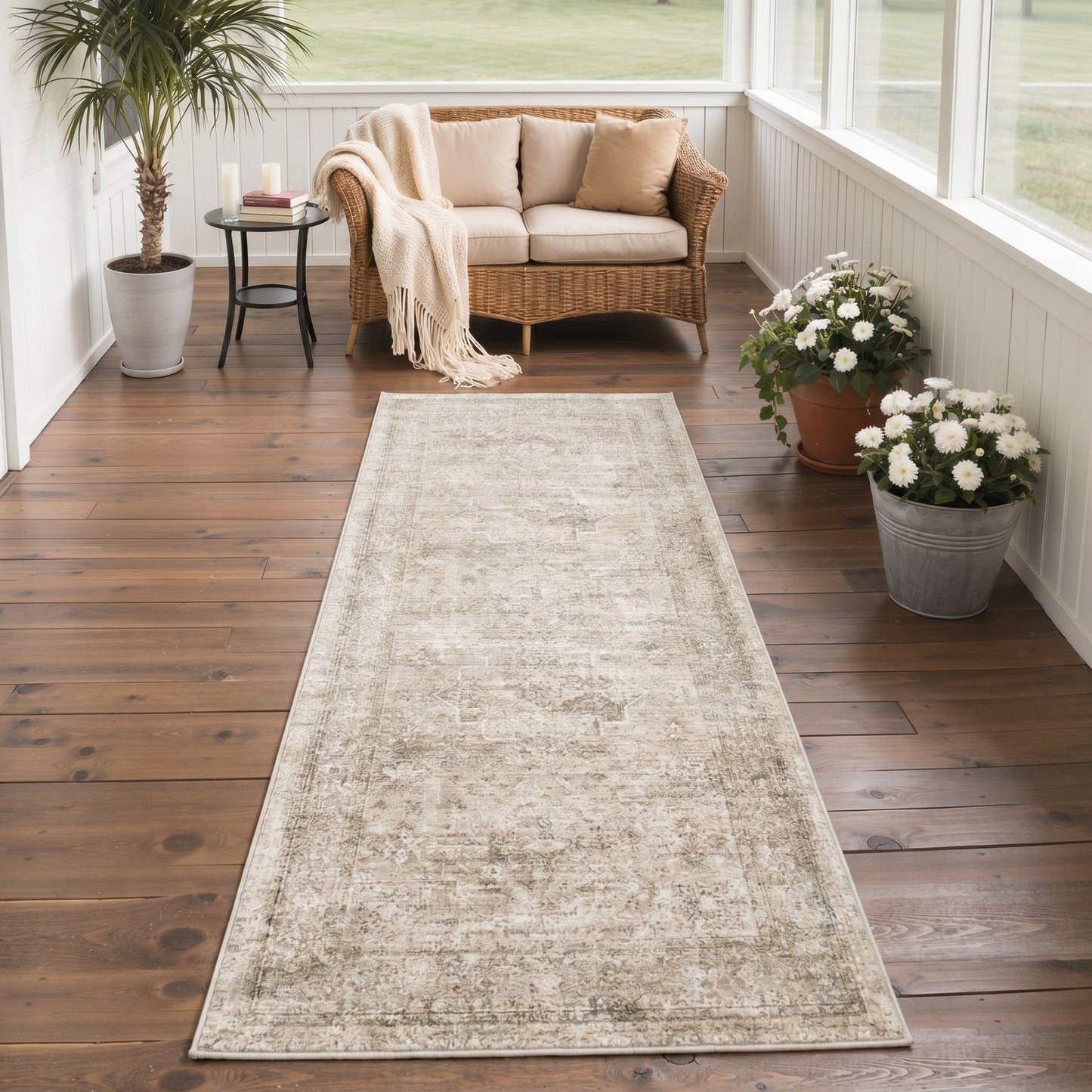 KUETH  Area Rugs Machine Washable Rugs for Living Room, Non Slip Throw Rug with Rubber Backing, Rug for Entryway、Bedroom、Kitchen、Floor and Dining Room
