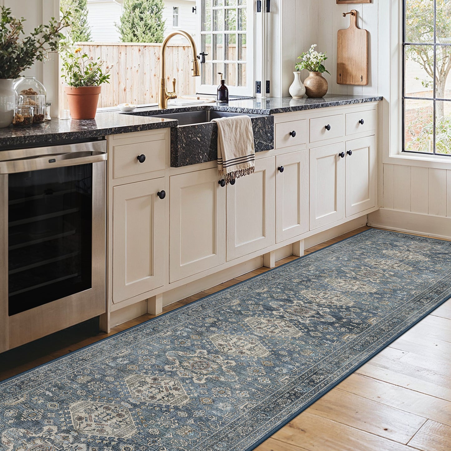KUETH  Area Rugs Machine Washable Rugs for Living Room, Non Slip Throw Rug with Rubber Backing, Rug for Entryway、Bedroom、Kitchen、Floor and Dining Room
