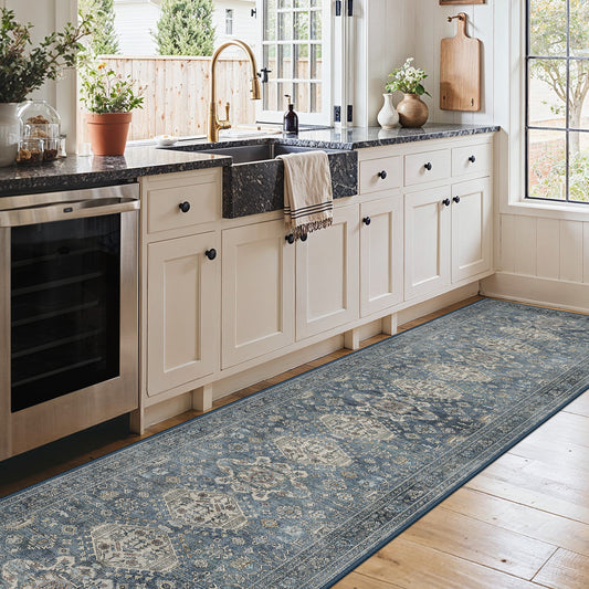 KUETH  Area Rugs Machine Washable Rugs for Living Room, Non Slip Throw Rug with Rubber Backing, Rug for Entryway、Bedroom、Kitchen、Floor and Dining Room