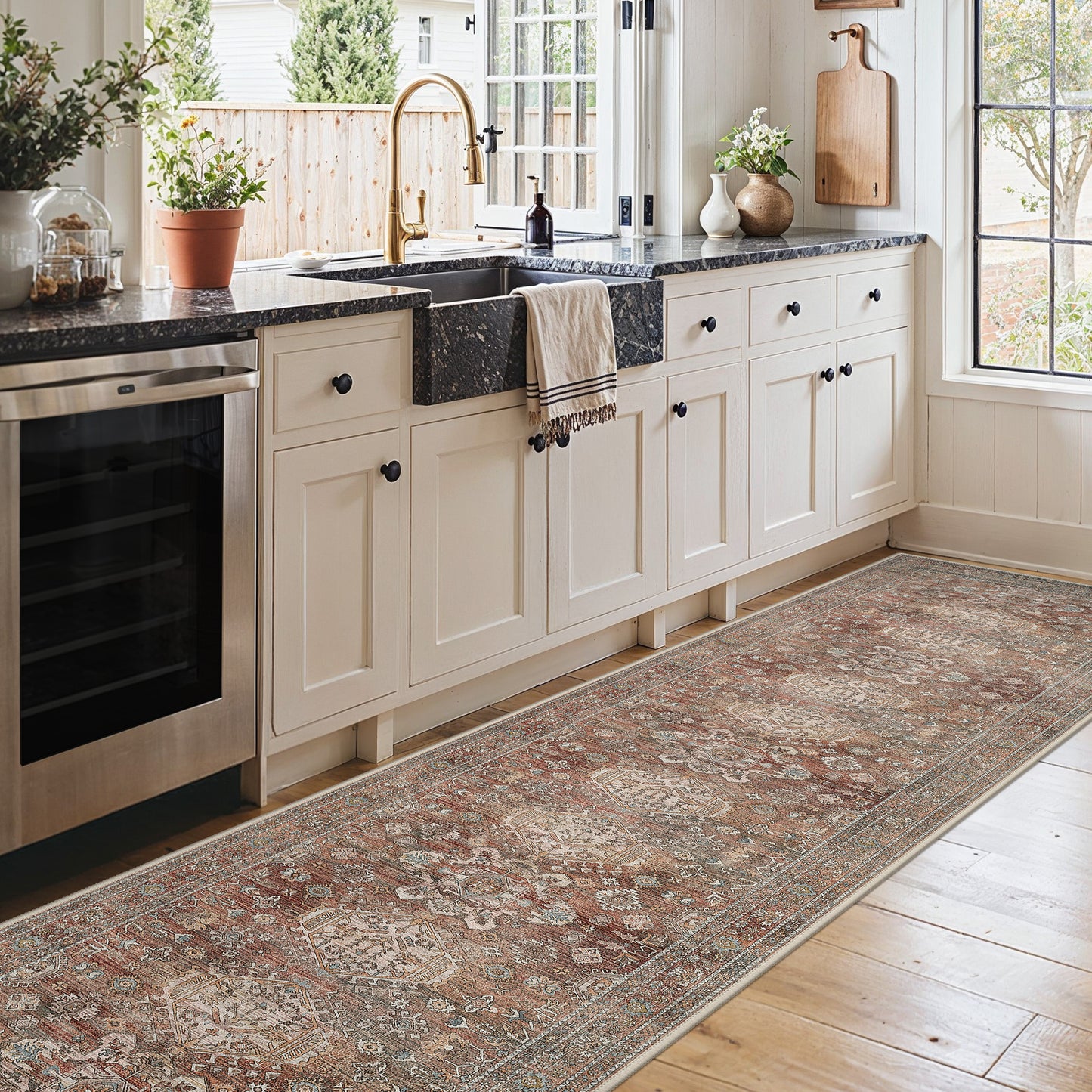 KUETH  Area Rugs Machine Washable Rugs for Living Room, Non Slip Throw Rug with Rubber Backing, Rug for Entryway、Bedroom、Kitchen、Floor and Dining Room