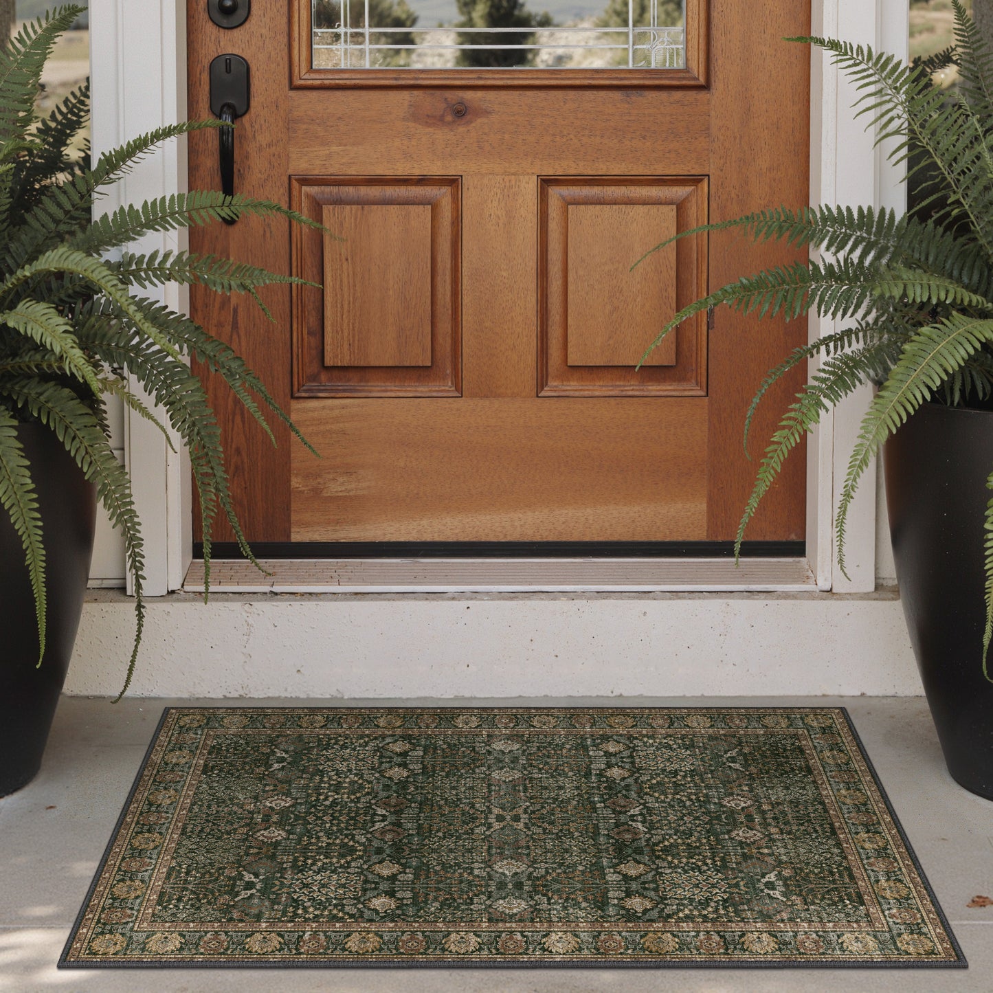 KUETH  Area Rugs Machine Washable Rugs for Living Room, Non Slip Throw Rug with Rubber Backing, Rug for Entryway、Bedroom、Kitchen、Floor and Dining Room