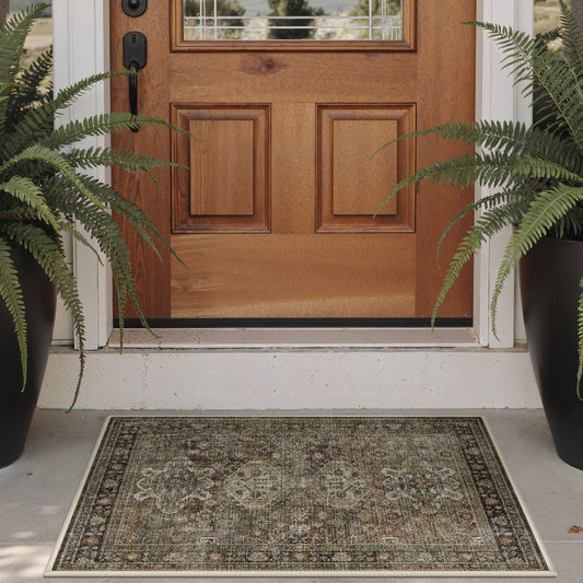KUETH  Area Rugs Machine Washable Rugs for Living Room, Non Slip Throw Rug with Rubber Backing, Rug for Entryway、Bedroom、Kitchen、Floor and Dining Room