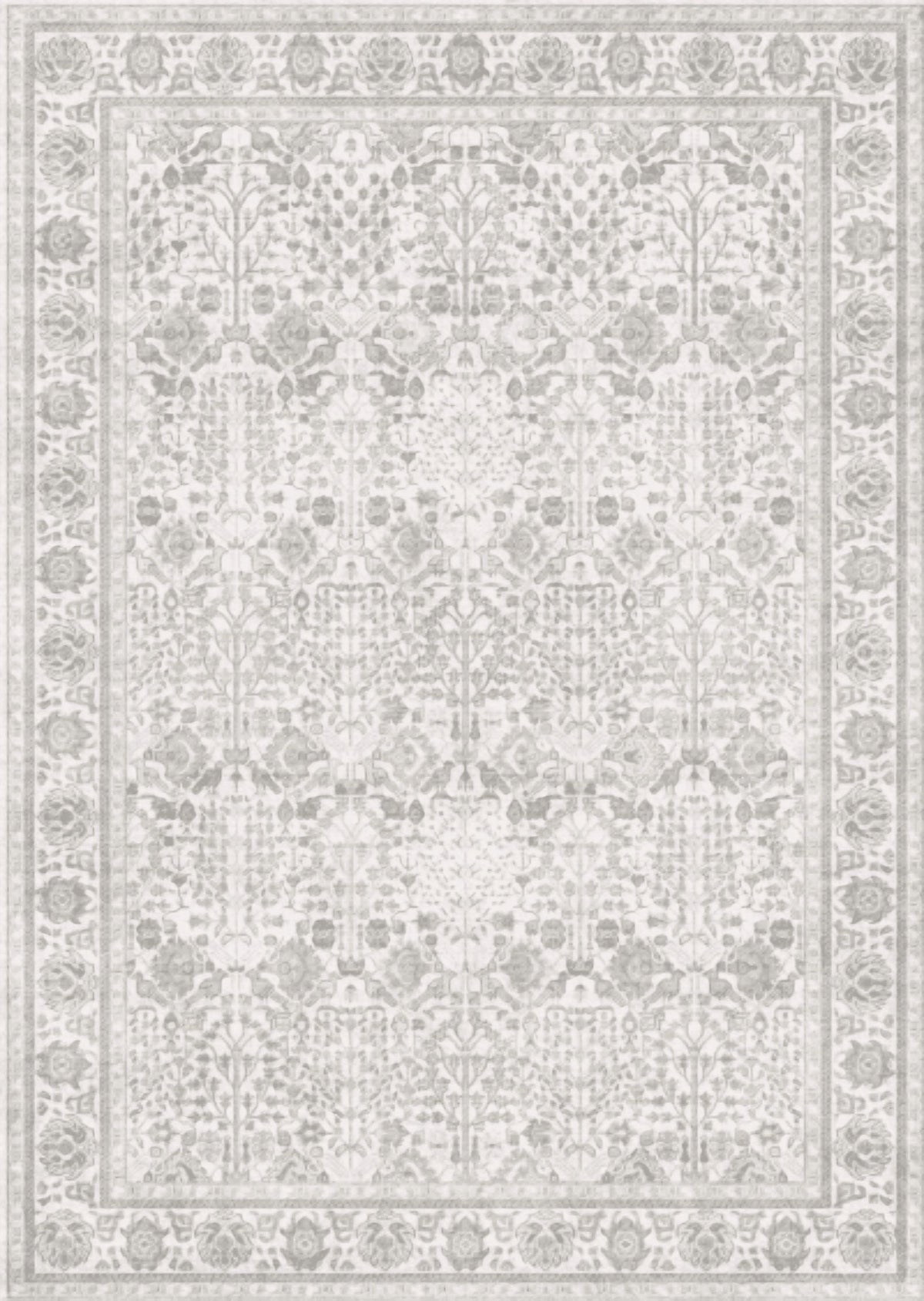 KUETH 8X10 Vintage Area Rugs Machine Washable Rugs for Living Room, Non Slip Flat Pile Rug with Rubber Backing, Boho Rug for Entryway Bedroom Dining Room Home Office