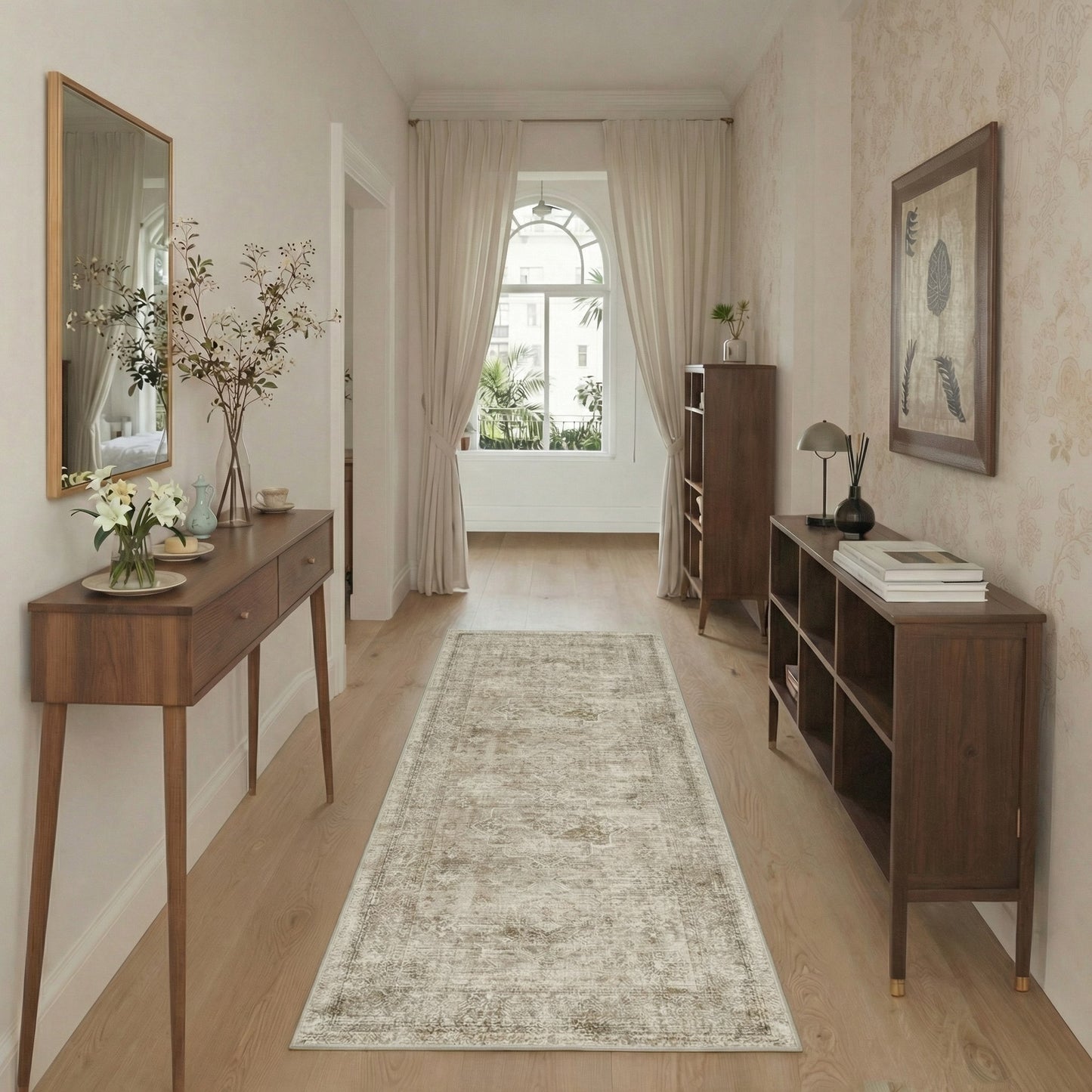 KUETH  Area Rugs Machine Washable Rugs for Living Room, Non Slip Throw Rug with Rubber Backing, Rug for Entryway、Bedroom、Kitchen、Floor and Dining Room
