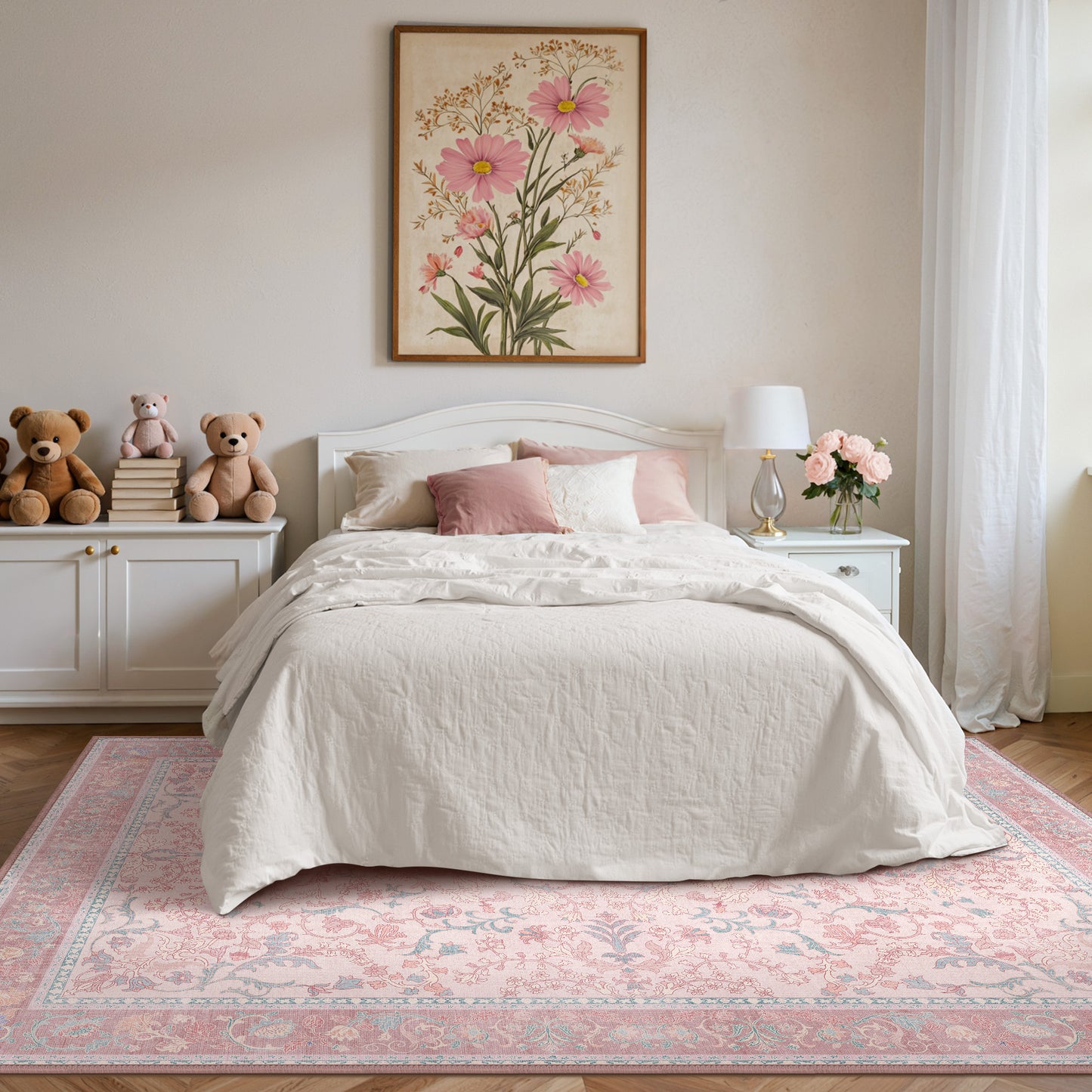 KUETH 5X7 Area Rugs Machine Washable Rugs for Living Room, Non Slip Throw Rug with Rubber Backing, Rug for Entryway、Bedroom、Kitchen、Floor and Dining Room