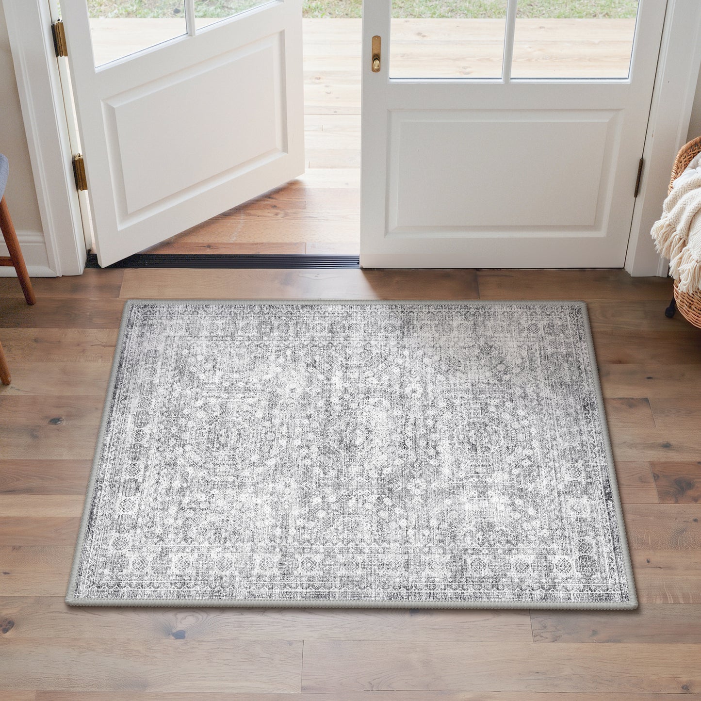 KUETH  Area Rugs Machine Washable Rugs for Living Room, Non Slip Throw Rug with Rubber Backing, Rug for Entryway、Bedroom、Kitchen、Floor and Dining Room