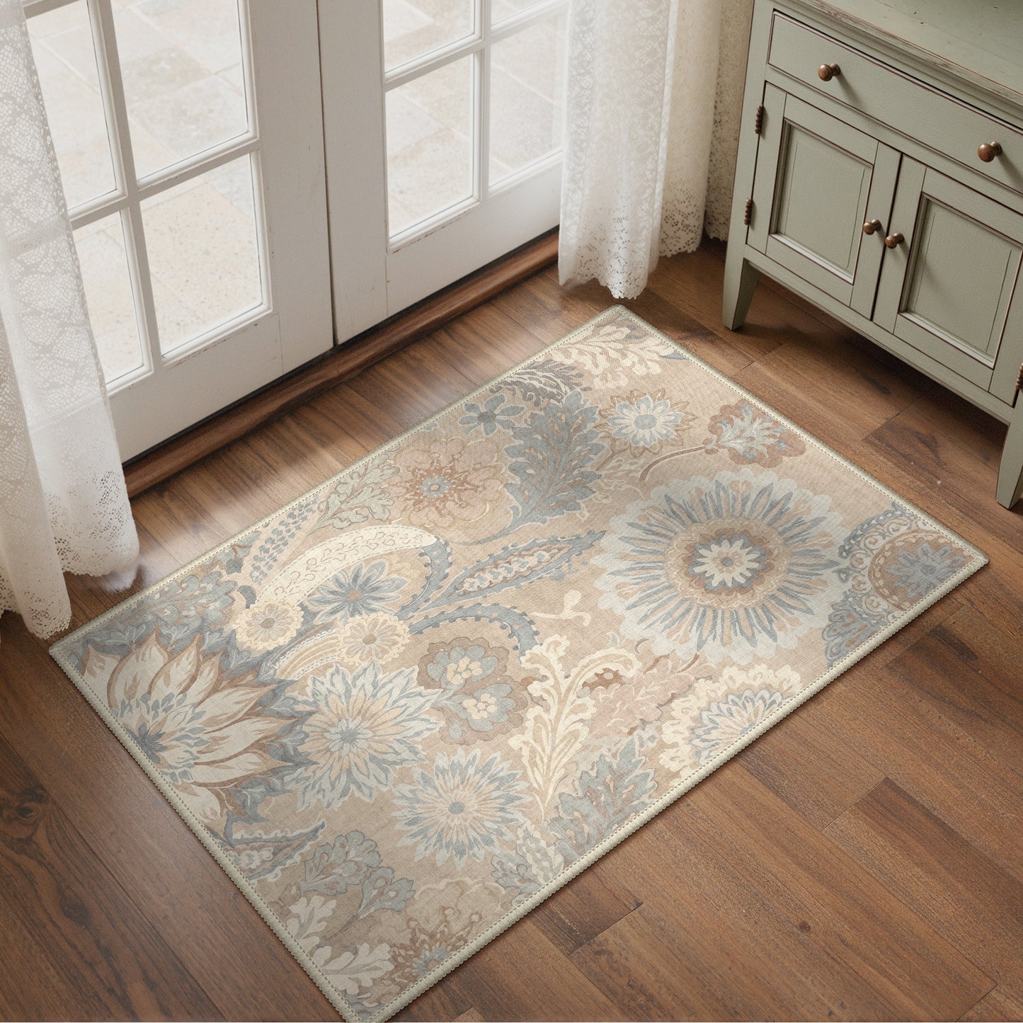 KUETH  Area Rugs Machine Washable Rugs for Living Room, Non Slip Throw Rug with Rubber Backing, Rug for Entryway、Bedroom、Kitchen、Floor and Dining Room