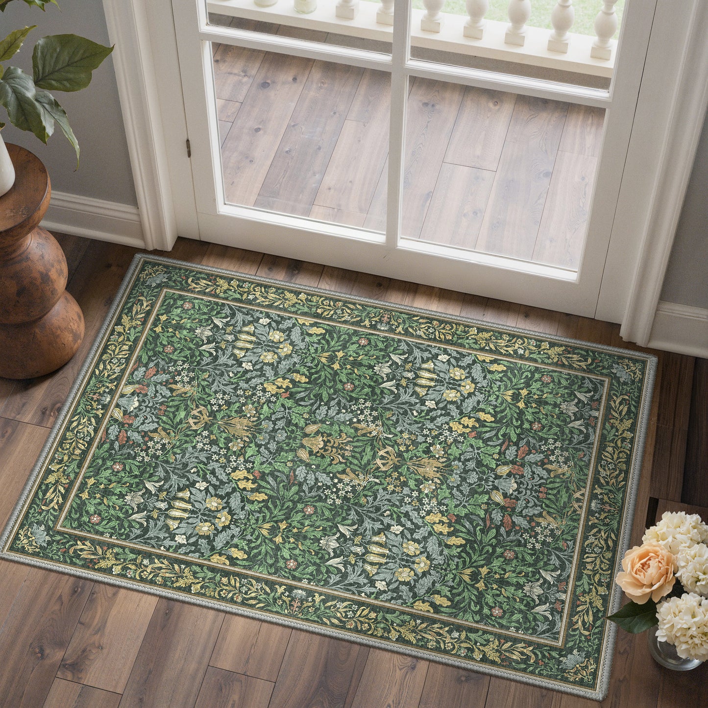 KUETH  Area Rugs Machine Washable Rugs for Living Room, Non Slip Throw Rug with Rubber Backing, Rug for Entryway、Bedroom、Kitchen、Floor and Dining Room