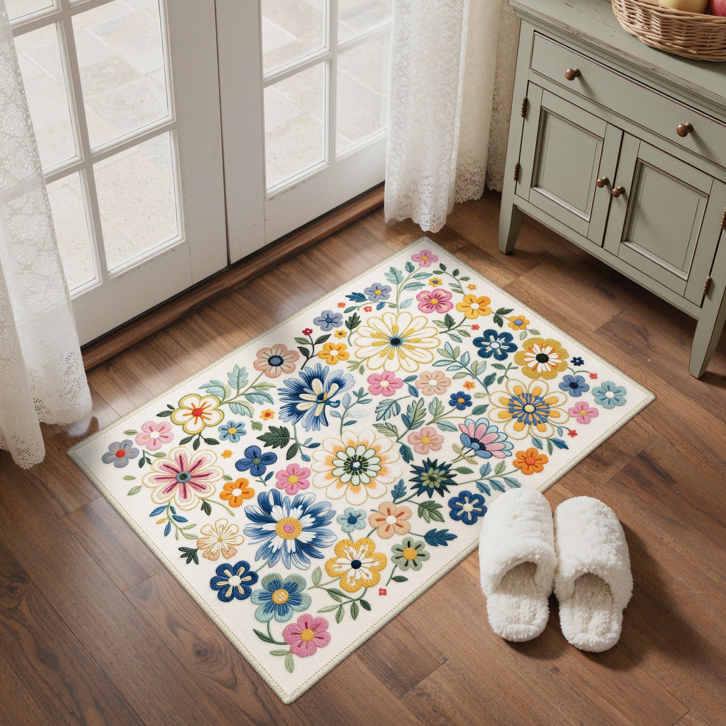 KUETH  Area Rugs Machine Washable Rugs for Living Room, Non Slip Throw Rug with Rubber Backing, Rug for Entryway、Bedroom、Kitchen、Floor and Dining Room
