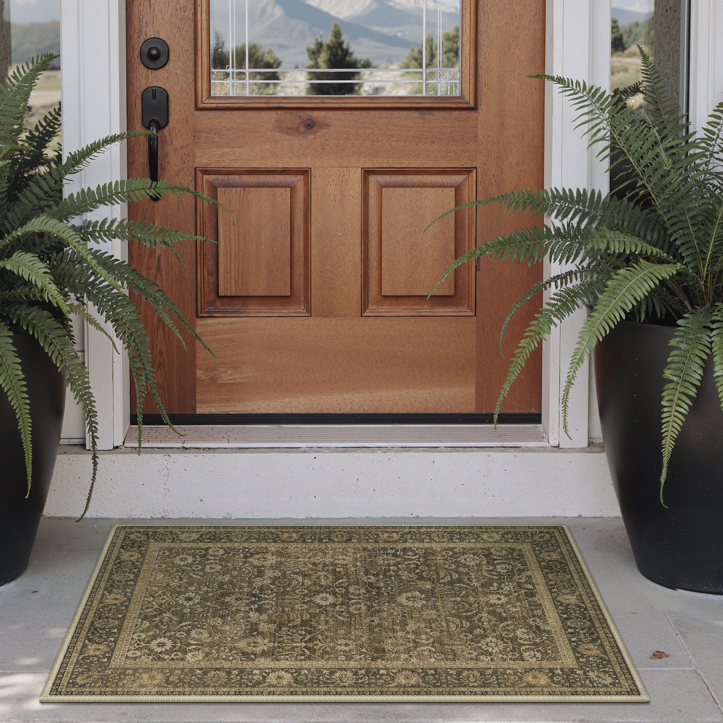 KUETH  Area Rugs Machine Washable Rugs for Living Room, Non Slip Throw Rug with Rubber Backing, Rug for Entryway、Bedroom、Kitchen、Floor and Dining Room
