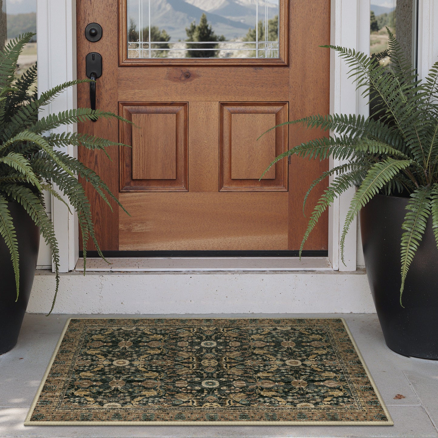 KUETH  Area Rugs Machine Washable Rugs for Living Room, Non Slip Throw Rug with Rubber Backing, Rug for Entryway、Bedroom、Kitchen、Floor and Dining Room
