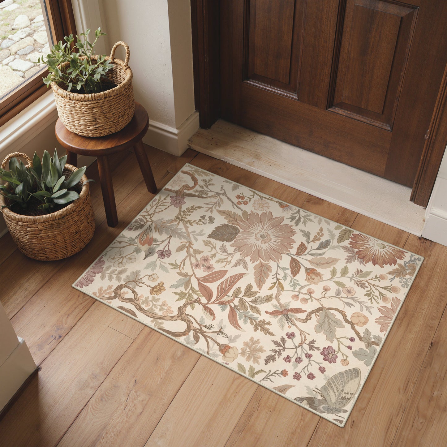 KUETH  Area Rugs Machine Washable Rugs for Living Room, Non Slip Throw Rug with Rubber Backing, Rug for Entryway、Bedroom、Kitchen、Floor and Dining Room