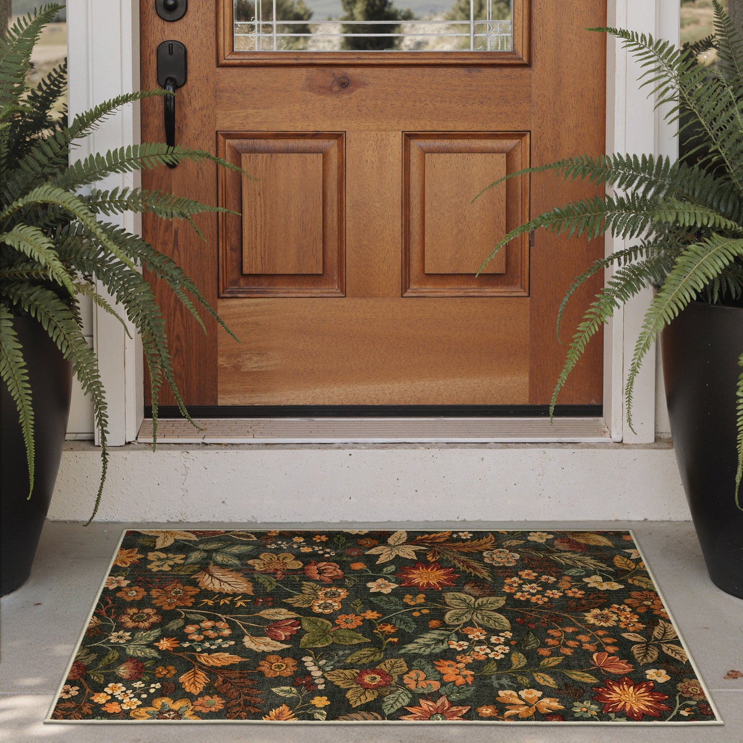 KUETH  Area Rugs Machine Washable Rugs for Living Room, Non Slip Throw Rug with Rubber Backing, Rug for Entryway、Bedroom、Kitchen、Floor and Dining Room