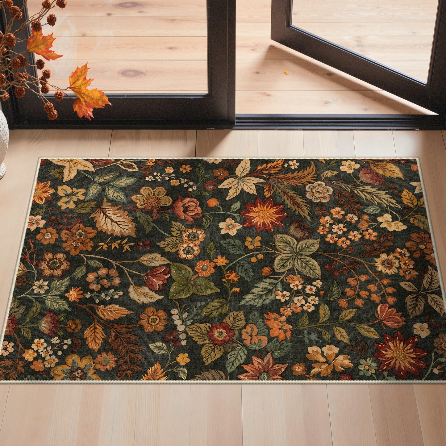 KUETH  Area Rugs Machine Washable Rugs for Living Room, Non Slip Throw Rug with Rubber Backing, Rug for Entryway、Bedroom、Kitchen、Floor and Dining Room