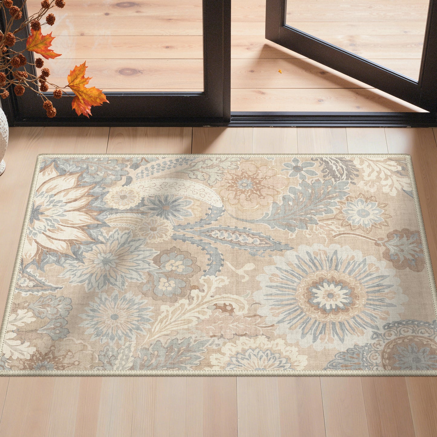 KUETH  Area Rugs Machine Washable Rugs for Living Room, Non Slip Throw Rug with Rubber Backing, Rug for Entryway、Bedroom、Kitchen、Floor and Dining Room