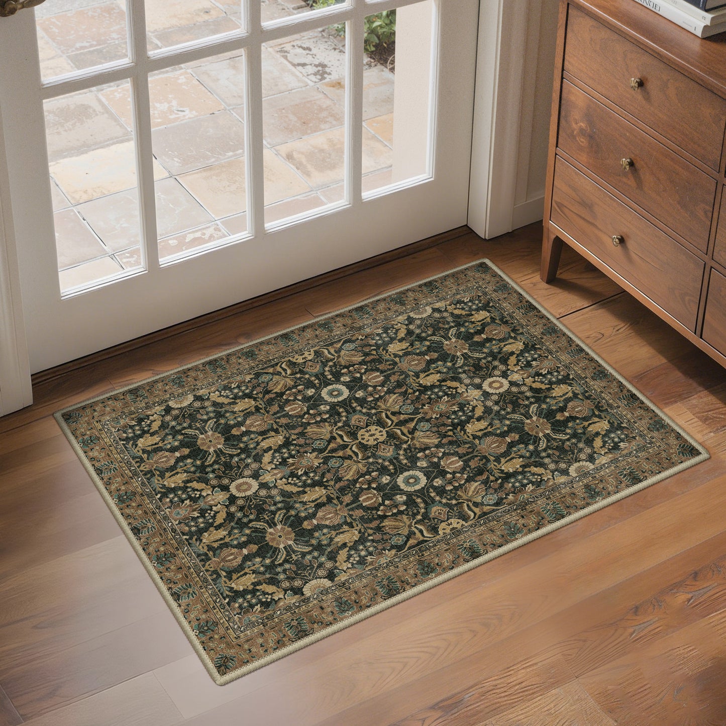 KUETH  Area Rugs Machine Washable Rugs for Living Room, Non Slip Throw Rug with Rubber Backing, Rug for Entryway、Bedroom、Kitchen、Floor and Dining Room