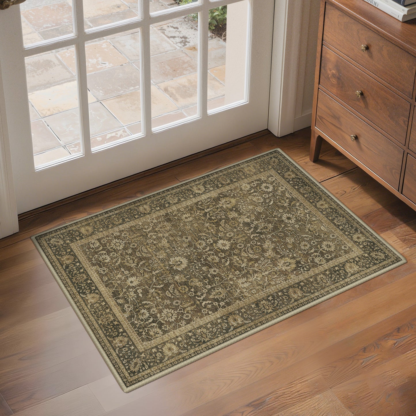 KUETH  Area Rugs Machine Washable Rugs for Living Room, Non Slip Throw Rug with Rubber Backing, Rug for Entryway、Bedroom、Kitchen、Floor and Dining Room