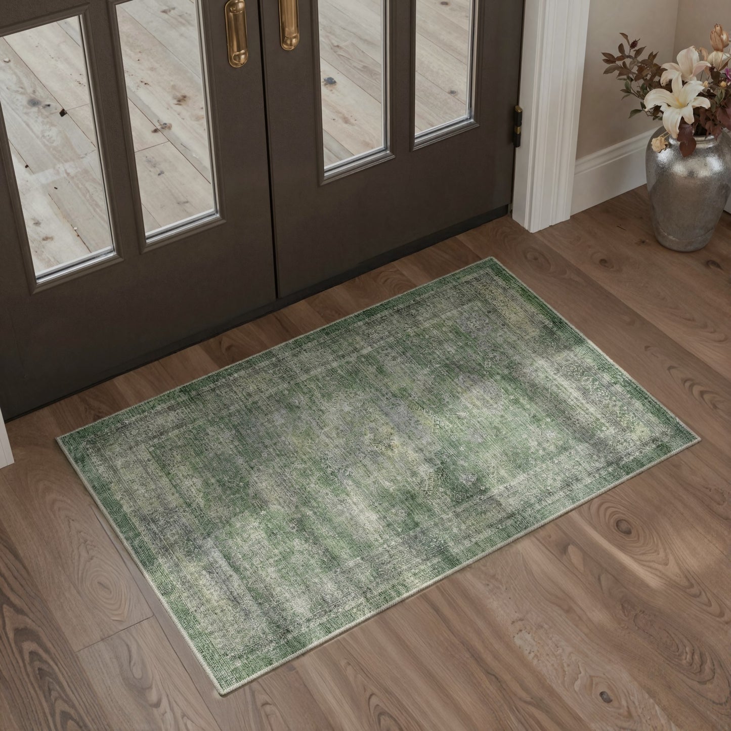 KUETH  Area Rugs Machine Washable Rugs for Living Room, Non Slip Throw Rug with Rubber Backing, Rug for Entryway、Bedroom、Kitchen、Floor and Dining Room