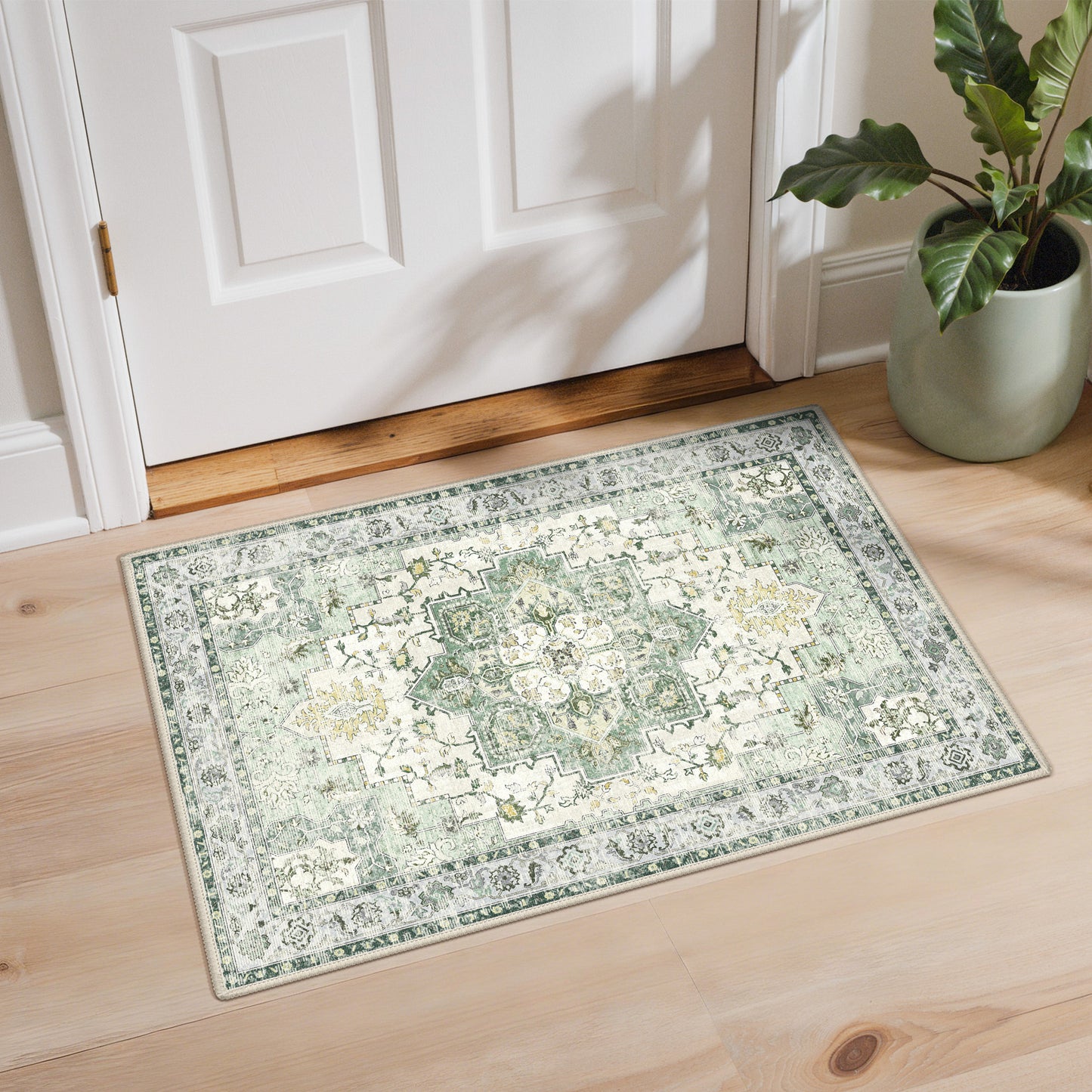 KUETH  Area Rugs Machine Washable Rugs for Living Room, Non Slip Throw Rug with Rubber Backing, Rug for Entryway、Bedroom、Kitchen、Floor and Dining Room