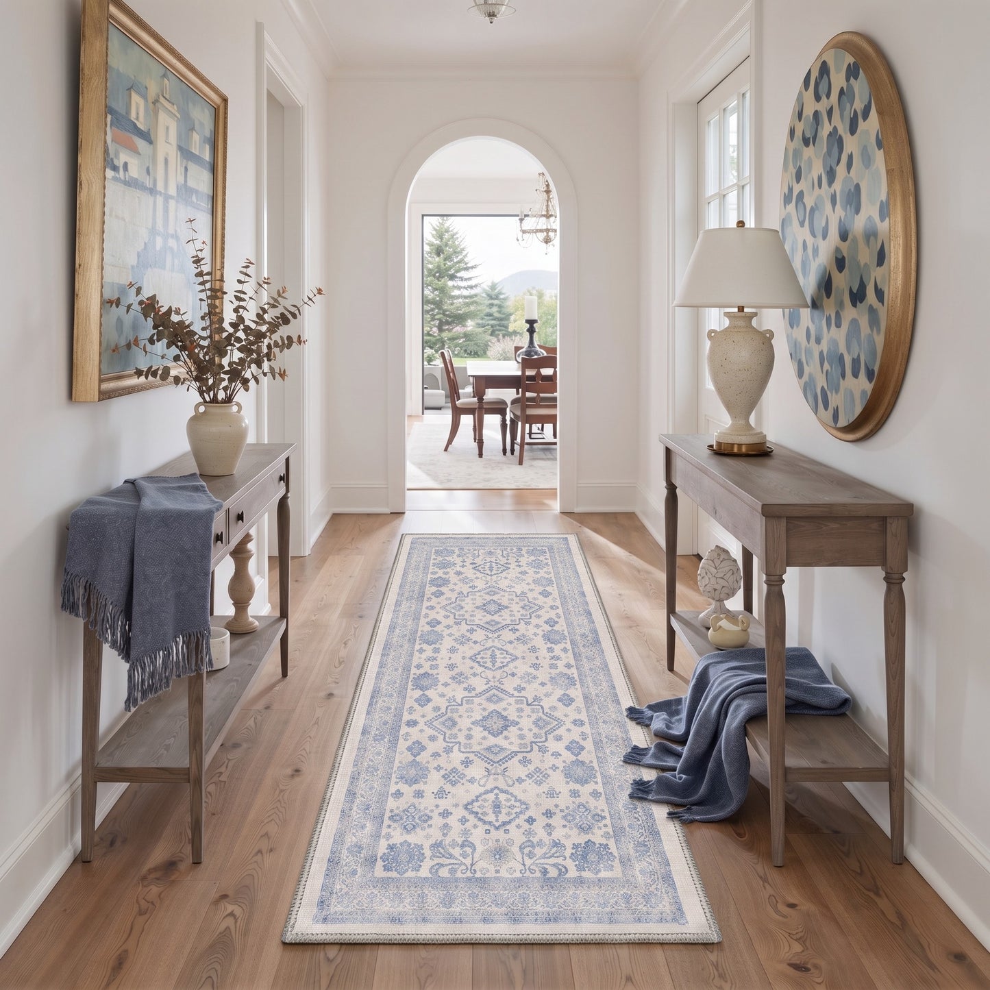 KUETH  Area Rugs Machine Washable Rugs for Living Room, Non Slip Throw Rug with Rubber Backing, Rug for Entryway、Bedroom、Kitchen、Floor and Dining Room