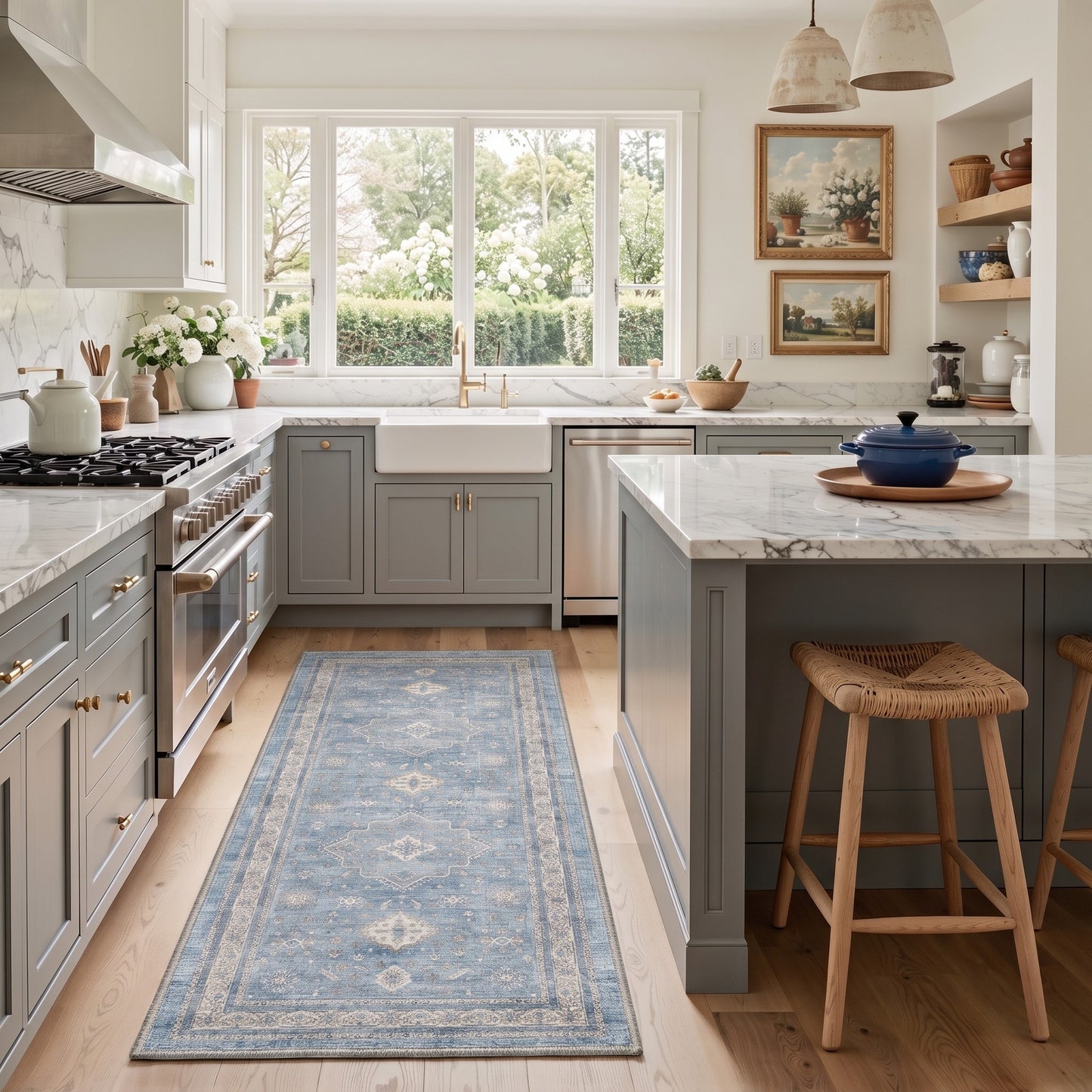 KUETH  Area Rugs Machine Washable Rugs for Living Room, Non Slip Throw Rug with Rubber Backing, Rug for Entryway、Bedroom、Kitchen、Floor and Dining Room