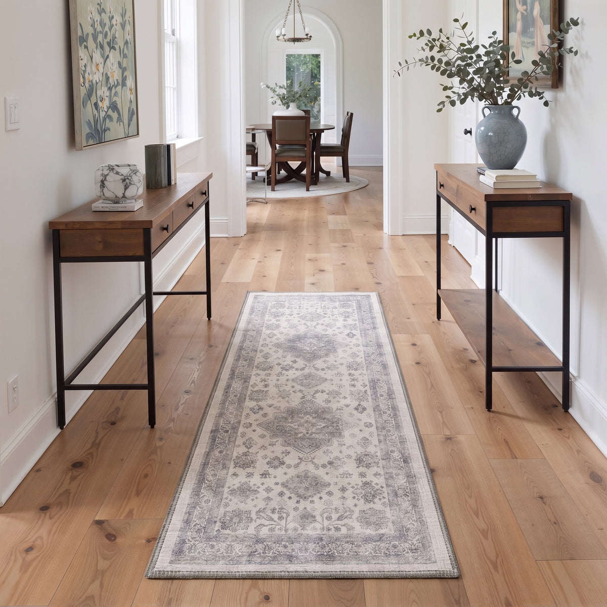 KUETH  Area Rugs Machine Washable Rugs for Living Room, Non Slip Throw Rug with Rubber Backing, Rug for Entryway、Bedroom、Kitchen、Floor and Dining Room