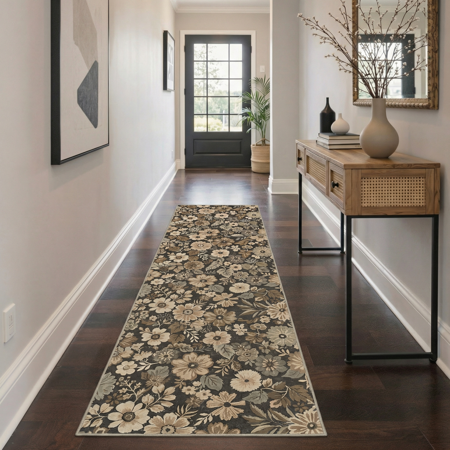 KUETH  Area Rugs Machine Washable Rugs for Living Room, Non Slip Throw Rug with Rubber Backing, Rug for Entryway、Bedroom、Kitchen、Floor and Dining Room