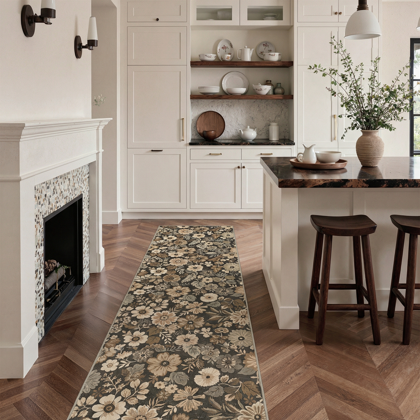 KUETH  Area Rugs Machine Washable Rugs for Living Room, Non Slip Throw Rug with Rubber Backing, Rug for Entryway、Bedroom、Kitchen、Floor and Dining Room