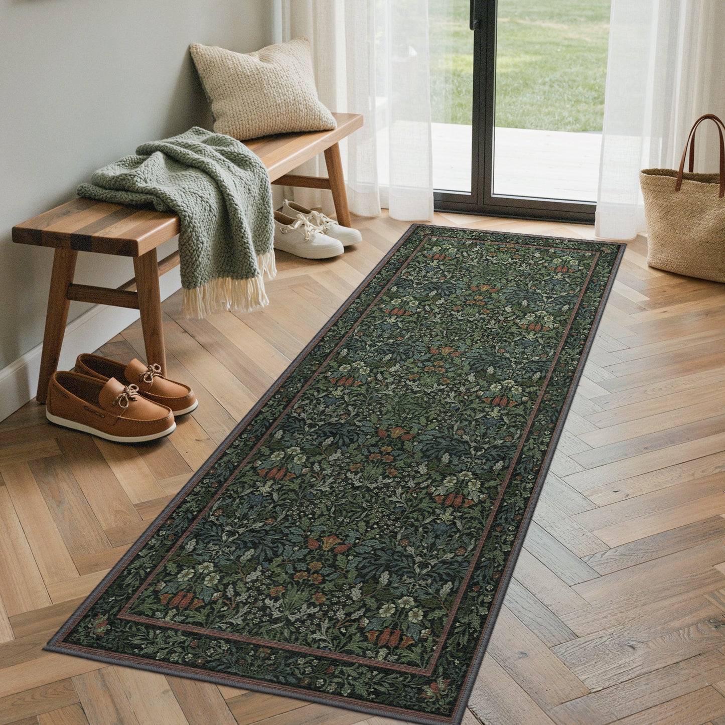 KUETH  Area Rugs Machine Washable Rugs for Living Room, Non Slip Throw Rug with Rubber Backing, Rug for Entryway、Bedroom、Kitchen、Floor and Dining Room