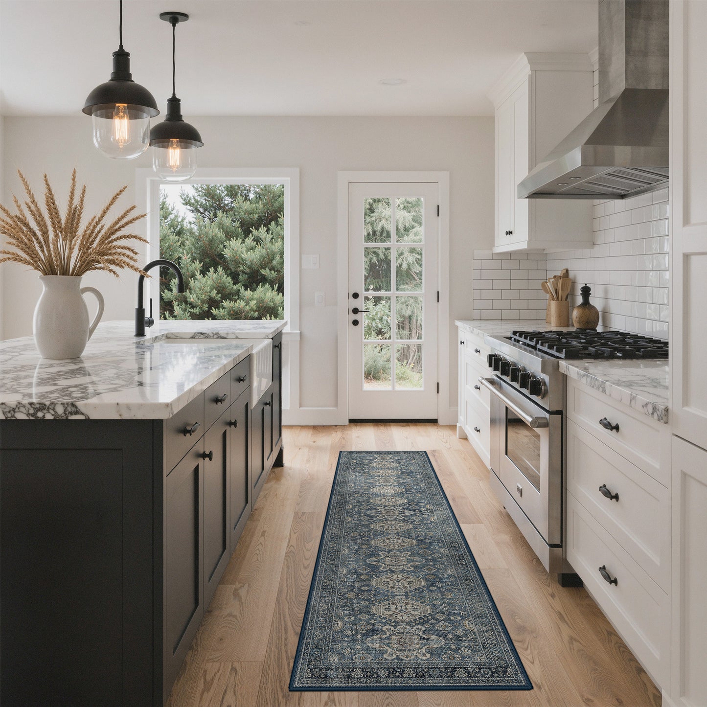 KUETH  Area Rugs Machine Washable Rugs for Living Room, Non Slip Throw Rug with Rubber Backing, Rug for Entryway、Bedroom、Kitchen、Floor and Dining Room
