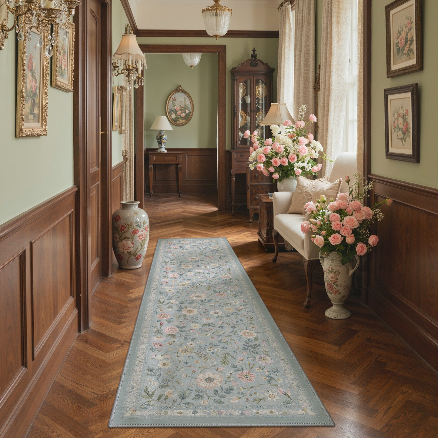 KUETH  Area Rugs Machine Washable Rugs for Living Room, Non Slip Throw Rug with Rubber Backing, Rug for Entryway、Bedroom、Kitchen、Floor and Dining Room