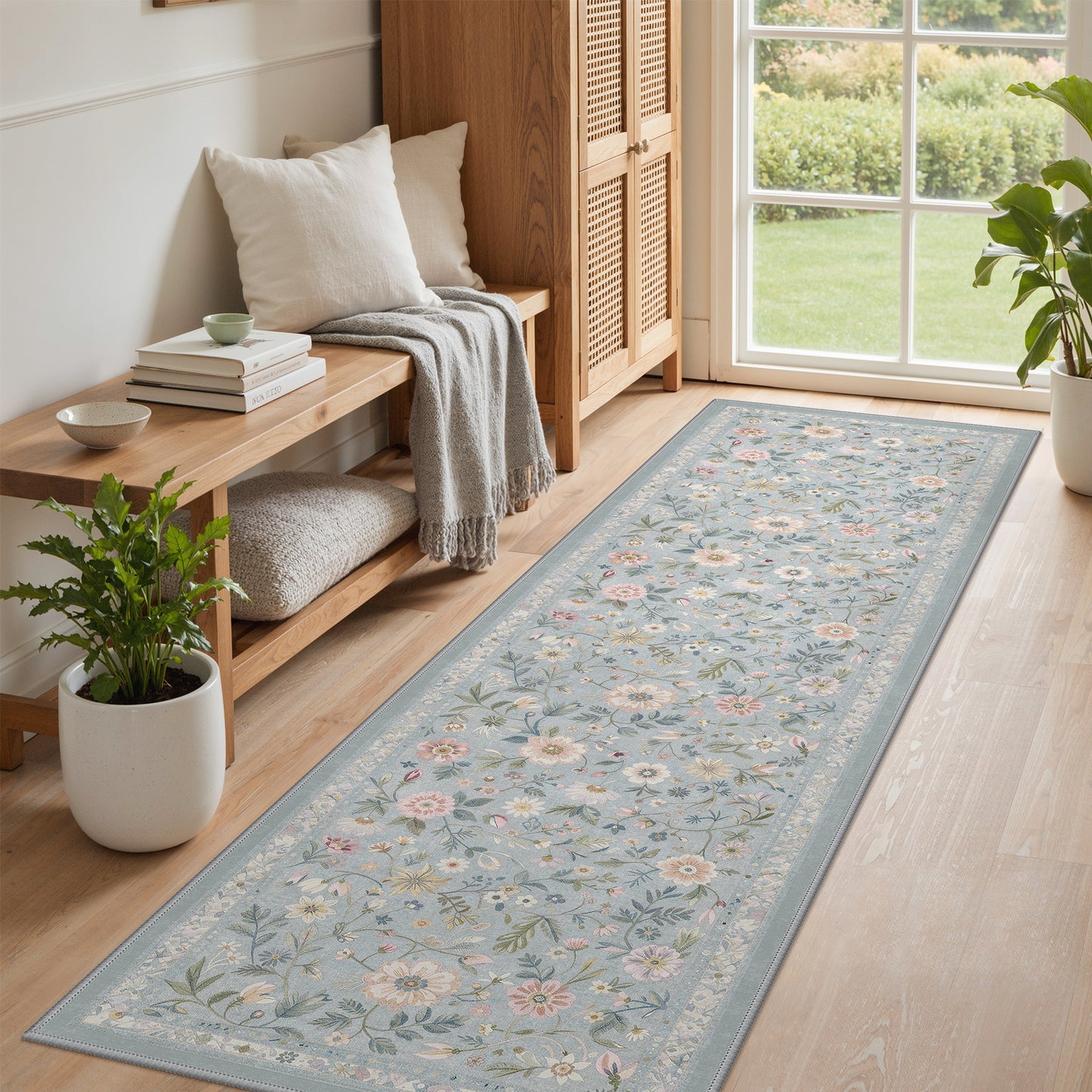 KUETH  Area Rugs Machine Washable Rugs for Living Room, Non Slip Throw Rug with Rubber Backing, Rug for Entryway、Bedroom、Kitchen、Floor and Dining Room