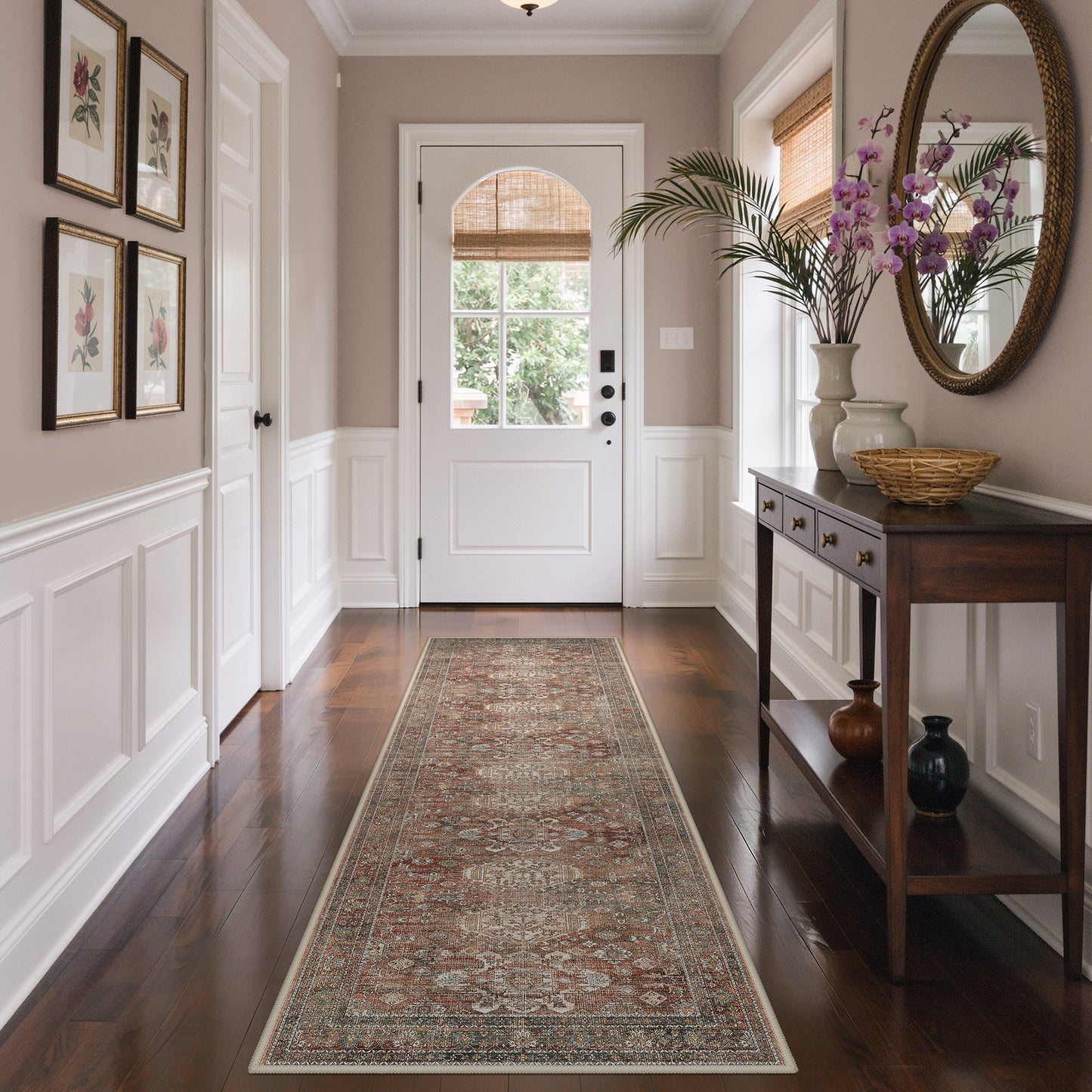 KUETH  Area Rugs Machine Washable Rugs for Living Room, Non Slip Throw Rug with Rubber Backing, Rug for Entryway、Bedroom、Kitchen、Floor and Dining Room