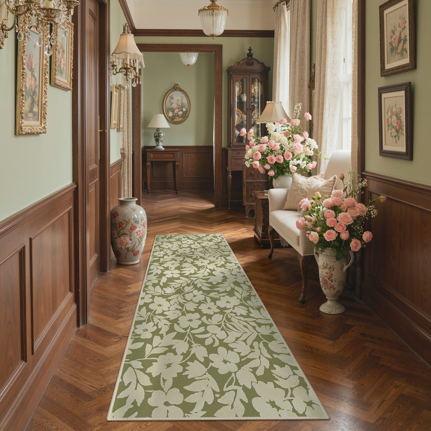 KUETH  Area Rugs Machine Washable Rugs for Living Room, Non Slip Throw Rug with Rubber Backing, Rug for Entryway、Bedroom、Kitchen、Floor and Dining Room