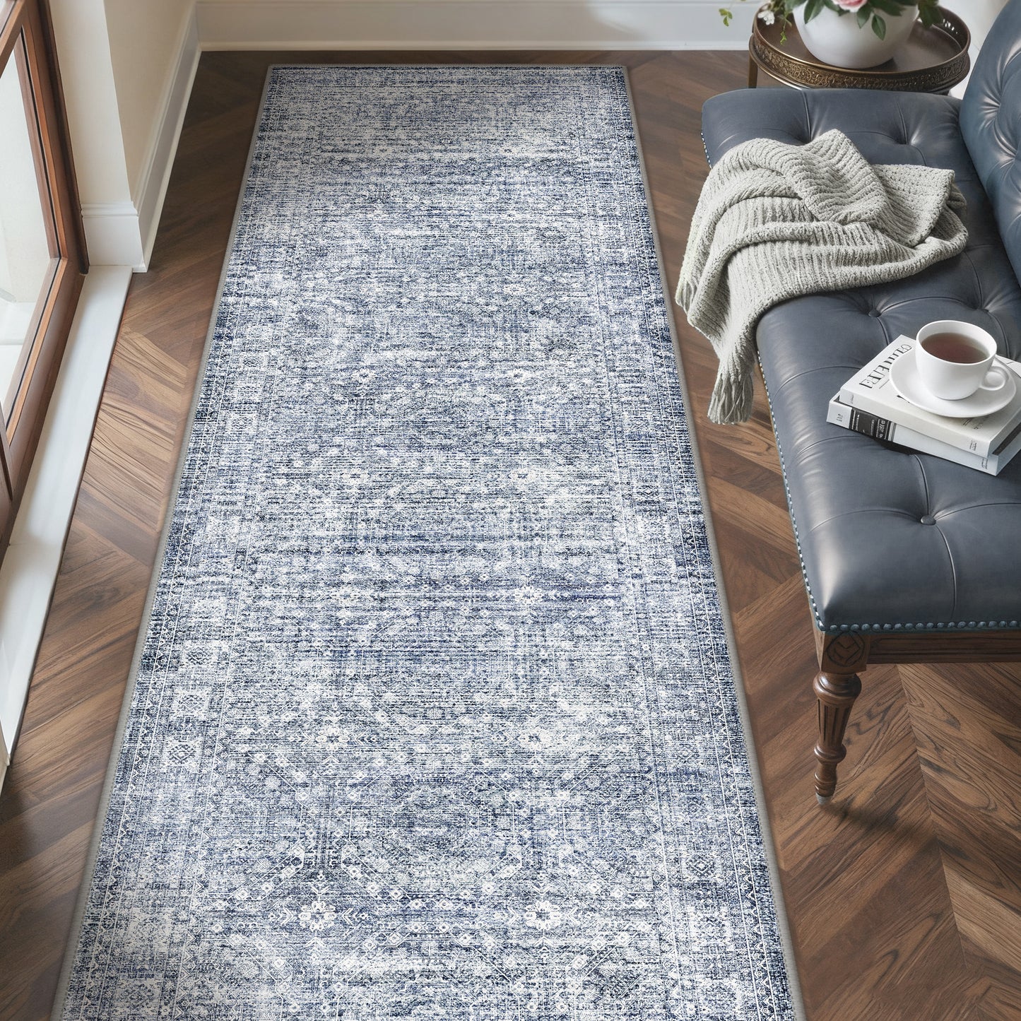 KUETH  Area Rugs Machine Washable Rugs for Living Room, Non Slip Throw Rug with Rubber Backing, Rug for Entryway、Bedroom、Kitchen、Floor and Dining Room