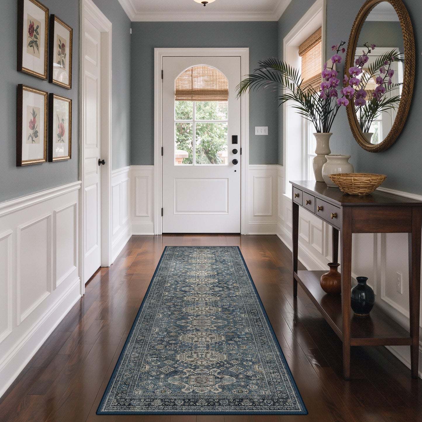 KUETH  Area Rugs Machine Washable Rugs for Living Room, Non Slip Throw Rug with Rubber Backing, Rug for Entryway、Bedroom、Kitchen、Floor and Dining Room