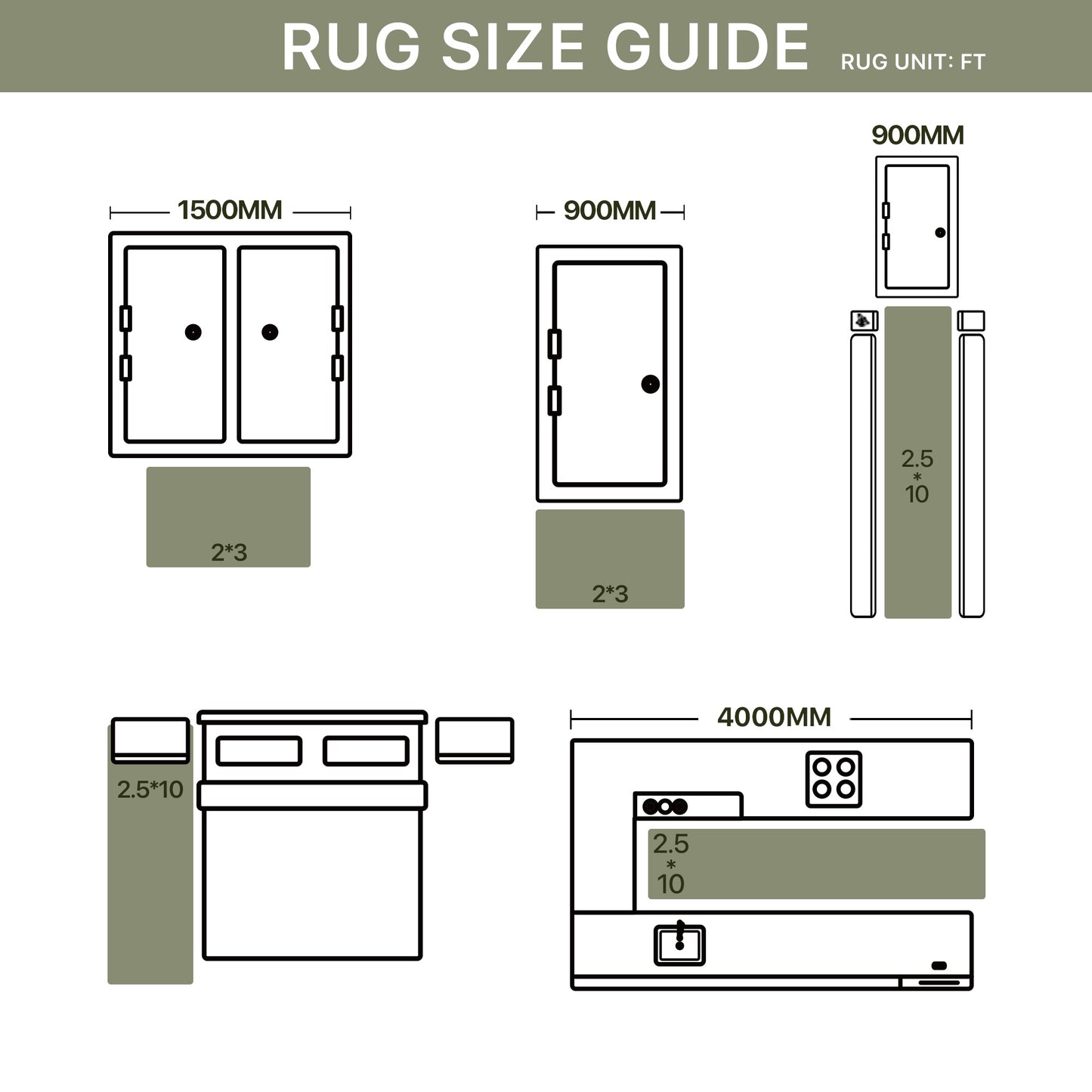KUETH Modern 8x10 Area Rugs for Living Room, Non Slip Machine Washable Retro Rugs, Low Pile Chenille Print Rug for Bedroom, Dining Room, Home Office
