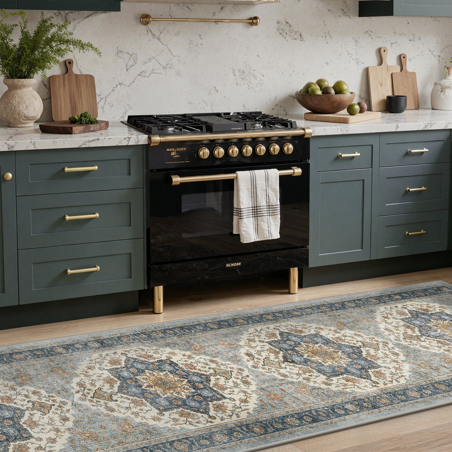KUETH  Area Rugs Machine Washable Rugs for Living Room, Non Slip Throw Rug with Rubber Backing, Rug for Entryway、Bedroom、Kitchen、Floor and Dining Room