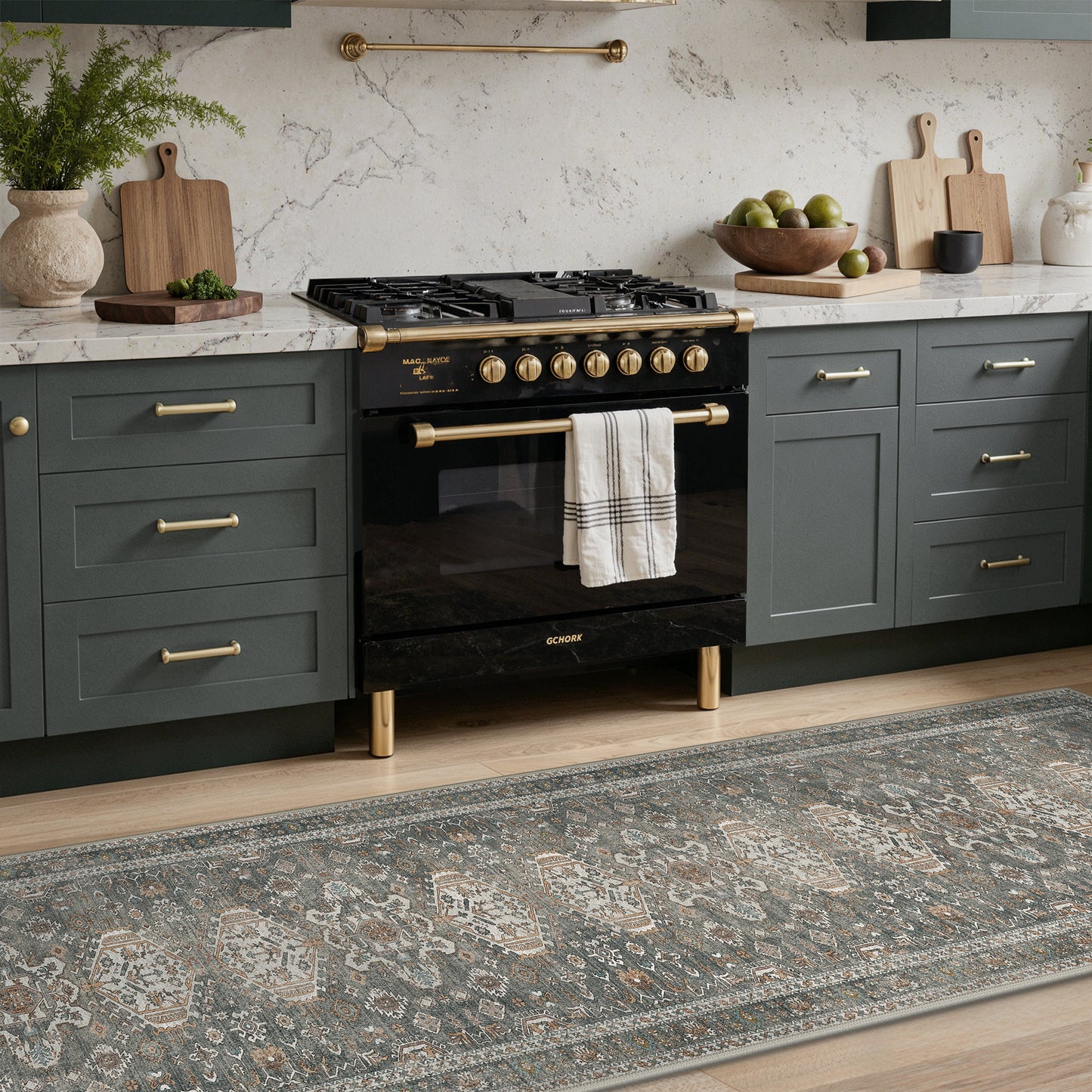 KUETH  Area Rugs Machine Washable Rugs for Living Room, Non Slip Throw Rug with Rubber Backing, Rug for Entryway、Bedroom、Kitchen、Floor and Dining Room