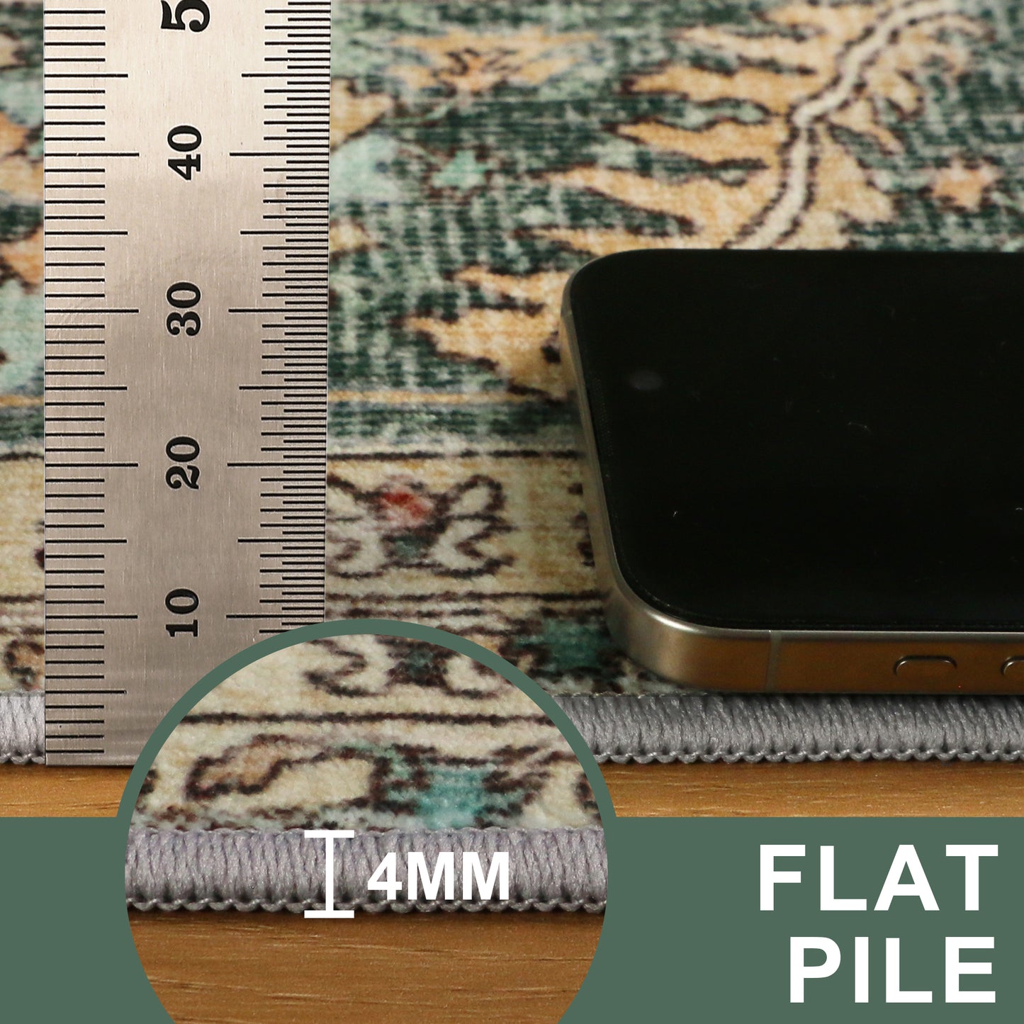 KUETH  Area Rugs Machine Washable Rugs for Living Room, Non Slip Throw Rug with Rubber Backing, Rug for Entryway、Bedroom、Kitchen、Floor and Dining Room