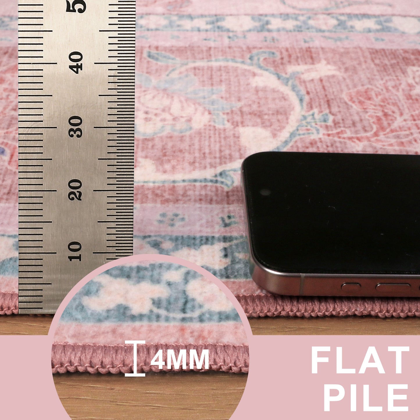 KUETH 5X7 Area Rugs Machine Washable Rugs for Living Room, Non Slip Throw Rug with Rubber Backing, Rug for Entryway、Bedroom、Kitchen、Floor and Dining Room