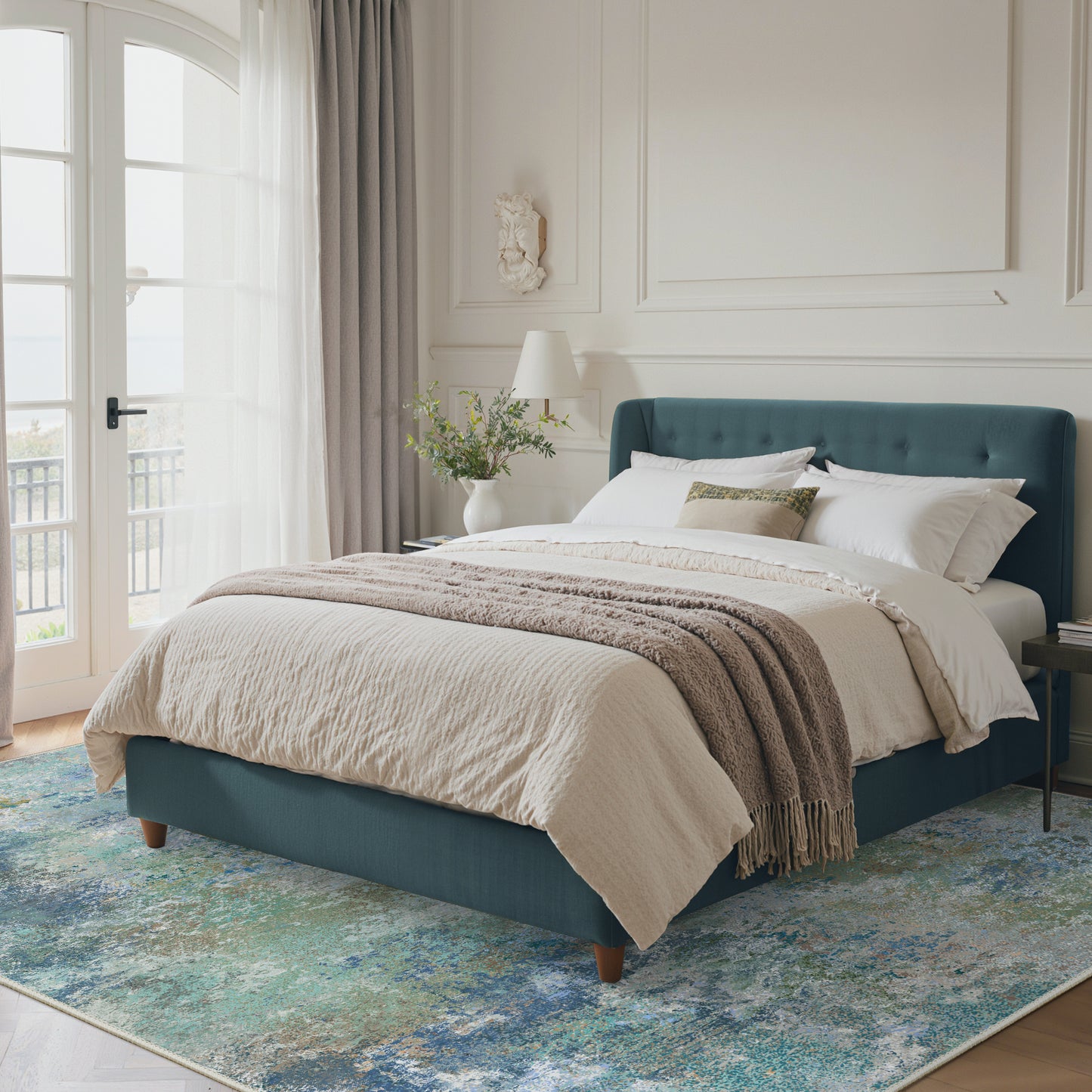 KUETH 6X9 Area Rugs Machine Washable Rugs for Living Room, Non Slip Throw Rug with Rubber Backing, Rug for Entryway、Bedroom、Kitchen、Floor and Dining Room