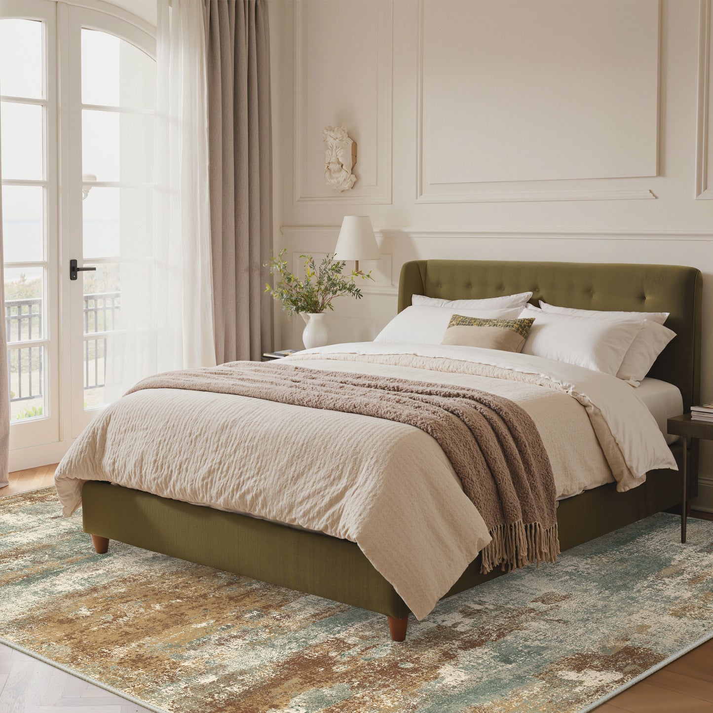 KUETH 6X9 Area Rugs Machine Washable Rugs for Living Room, Non Slip Throw Rug with Rubber Backing, Rug for Entryway、Bedroom、Kitchen、Floor and Dining Room